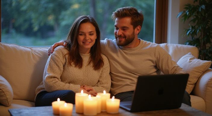 Ein Paar sitzt auf einem Sofa und wollen swingers sexkontakte.