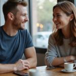 Flirt kontakt Österreich: So findest du Singles zum Chatten und Verlieben Ein Paar sitzt in einem Café und lacht miteinander