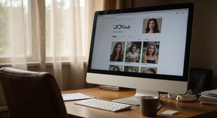 Ein gemütlicher Raum mit einem Computer, Tasse und Unterlagen.