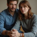 Ein Paar sitzt eng beieinander in einem gemütlichen Raum