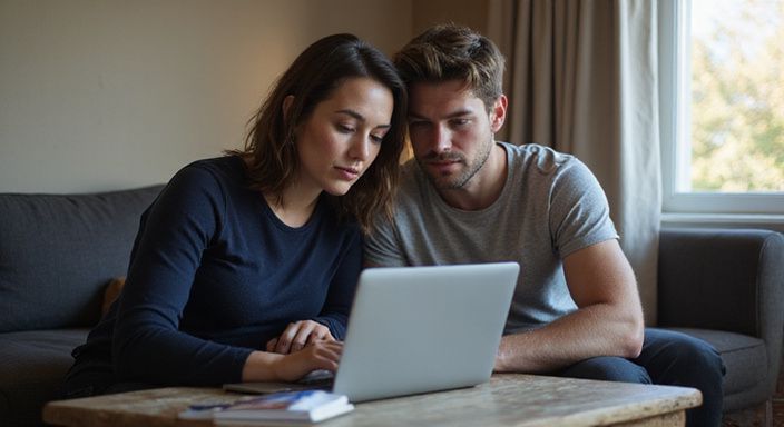 Ein Paar sitzt entspannt auf einem Sofa und suche sexkontakt in Bremen.