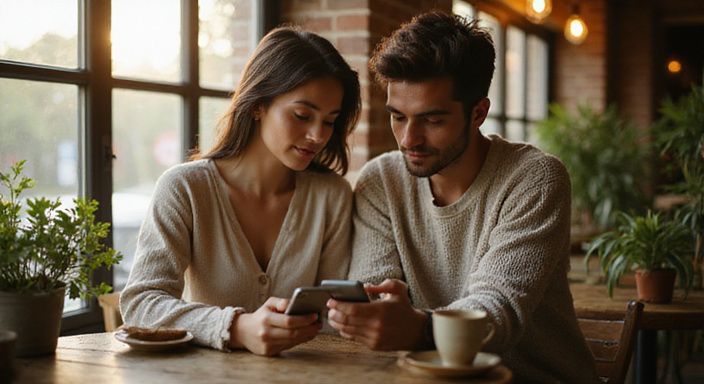 Junge Menschen teilen einen Moment der Verbundenheit in einem Café. Junge Menschen teilen einen Moment der Verbundenheit in einem Café und wollen sexkontakt in Klagenfurt.