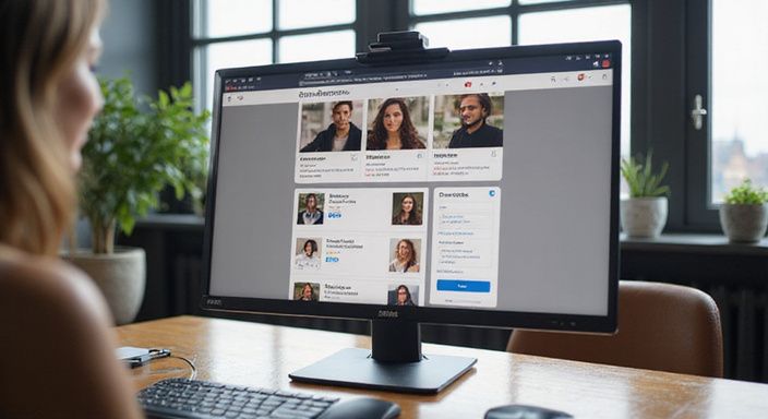 Ein Computerbildschirm zeigt die Homepage von Erotikmarkt.de auf einem Schreibtisch.