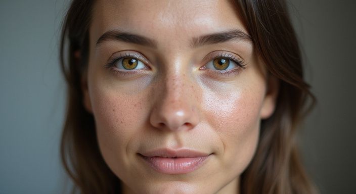 Ein hyper realistisches Porträt einer Person mit detaillierten Gesichtszügen