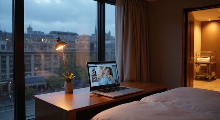 Luxuriöse Hotelsuite in Zürich mit minimalistischer Einrichtung und urbanem Ausblick.