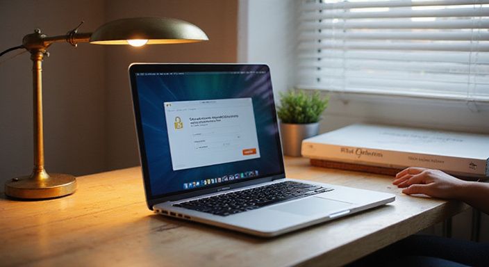 Ein MacBook Pro zeigt eine Dating-App mit Zwei-Faktor-Authentifizierung. Ein MacBook Pro zeigt eine Dating-App mit Zwei-Faktor-Authentifizierung.